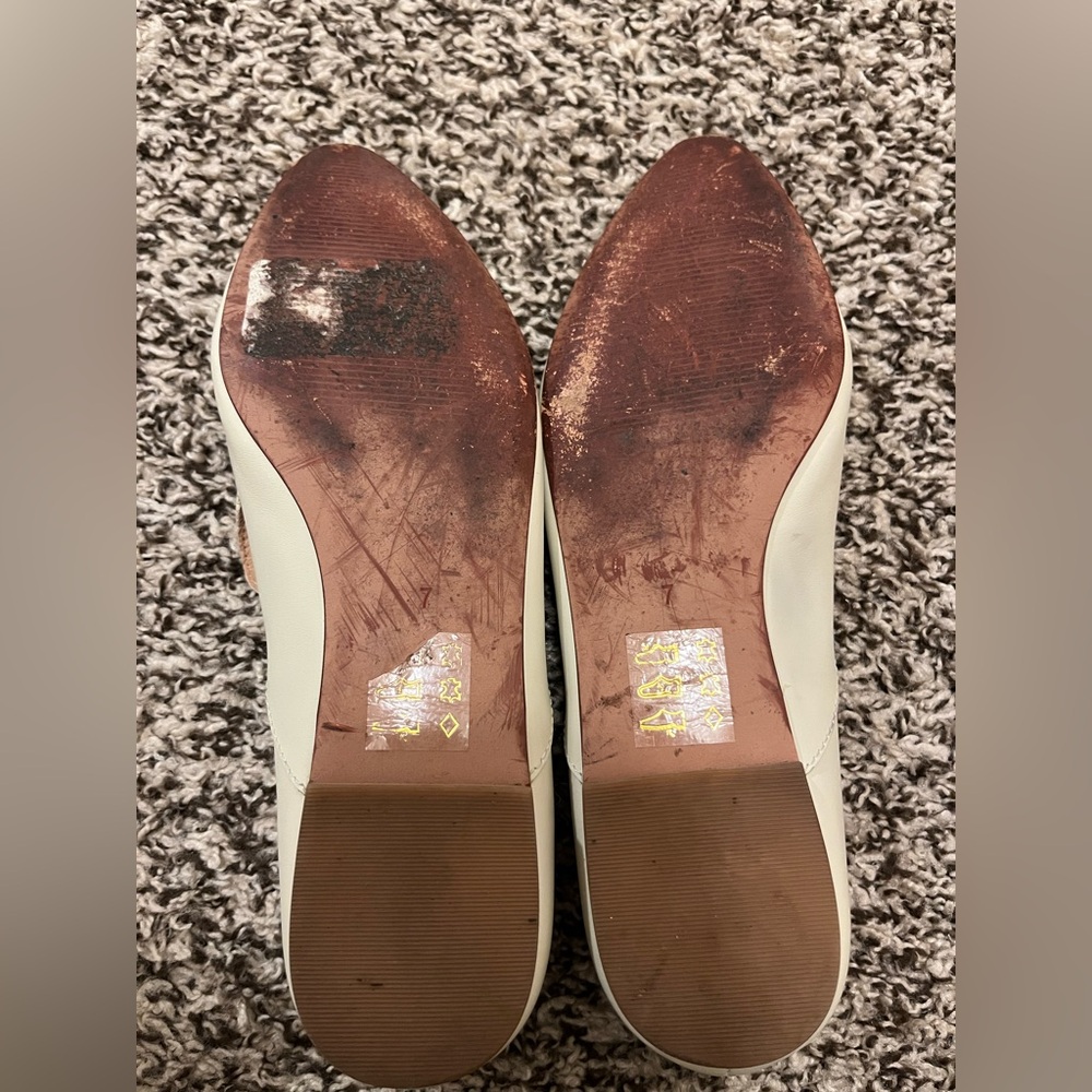 Madewell Cream Leather Loafers - Picture 5 of 6